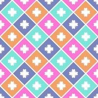 Ornament in colourful tiles seamless geometric pattern vector