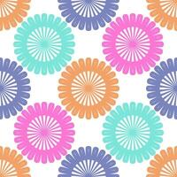 Ornament in colourful tiles seamless geometric pattern with mandalas vector