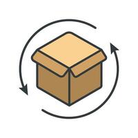 Return and Refund Icon design templates simple and modern concept isolated on white vector