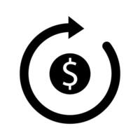 Return and Refund Icon design simple and modern concept isolated on white background vector