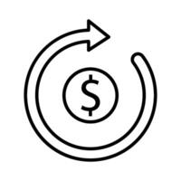 Return and Refund Icon design templates simple and modern concept isolated on white background vector
