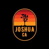 Joshua National Park CA with Sunset Scenery vector