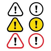 Set of Warning Signs vector