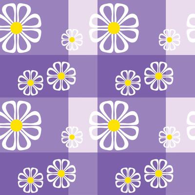 seamless floral pattern with purple background