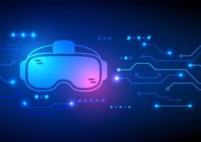 VR Metaverse circuit background. augmented virtual concept. Design for metaverse, digital marketing, UI design, game interfaces and cyberpunk. vector