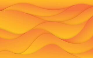 Orange and Yellow Gradient Abstract Background with Fluid Wave Shapes. Modern Warm Design for Presentation and Web. Illustration 10 eps. vector