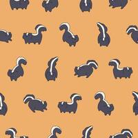 Skunk Seamless Pattern Background for Print Fabric Surface Fashion Wrapping vector