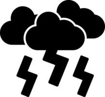 High-Voltage Lightning Strike Icon vector