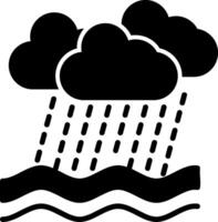 Overflowing River Flood Alert vector