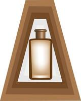 Isolated Perfume Bottle With Brown Triangle Background vector