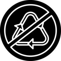 No Recyclable Material Warning Symbol vector