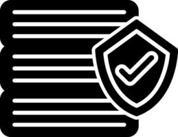 Secured Data and Insurance Encryption Icon vector