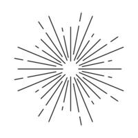 Starburst, sunburst element. Radial, radiating lines. Circular, concentric lines. Starburst, sunburst element vector