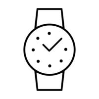 wristwatch icon over white background, line style, illustration web design. vector