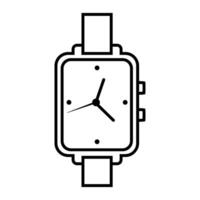 wristwatch icon over white background, line style, illustration design for web and app. vector