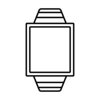 smartwatch wearable technology icon illustration design graphic flat and line style vector