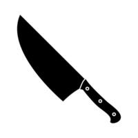 Knife icon. Outline illustration of knife icon for web. Illustration of a meat cleaver isolated on a white background. vector