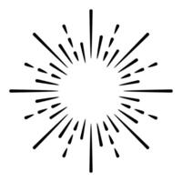 Sun burst web sign or icon. Simple illustration of sun burst icon for web vector