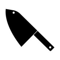 Meat cleaver web icon. Flat style black icon on white background. Web design. vector