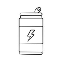 Ready to use hand drawn style icon of energy drink vector