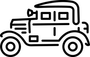 A line style icon showing steam automobile vector