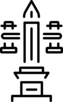 A line style icon showing obelisk vector
