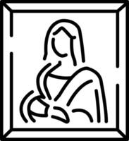 A line style icon showing painting vector