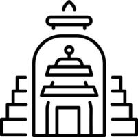 An outline style icon showing temple vector