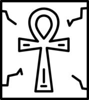 A linear style icon showing ankh vector