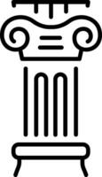 An outline style icon showing column vector