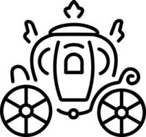 An outline style icon showing carriage vector