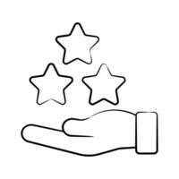 Check this amazing hand drawn icon of reviews stars vector