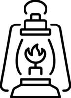 A line style icon showing lantern vector