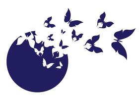 Butterflies Emerging from a Circle. vector