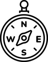 A outline style icon depicting compass vector
