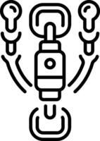 A outline style icon depicting swivel vector