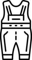 A outline style icon depicting fishing waders vector