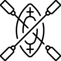 A line style icon depicting boat vector