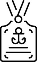 A outline style icon depicting fishing license vector