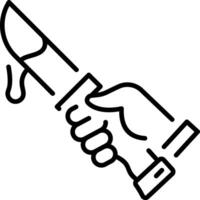 A line style icon depicting bait knife vector