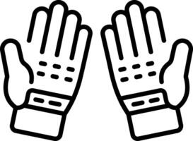 A line style icon depicting gloves vector