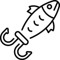 A outline style icon depicting lure vector