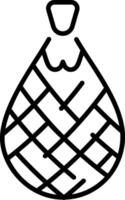 A line style icon depicting net bag vector