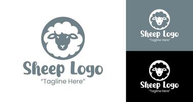 Professional Sheep Logo Design with Grey and Black Colors for Branding and Identity vector