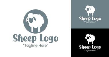 Creative Grey and Black Sheep Logo for Professional Branding and Modern Businesses vector