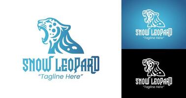 Bold Snow Leopard Logo for Digital and Print Branding Solutions vector