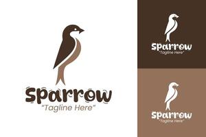 Minimalist Sparrow Logo for Eco-friendly and Professional Branding vector