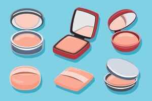 Set of Compact Face Powders vector