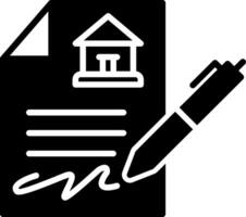 Signed Lease Contract Document vector