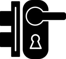 Key-Based Door Lock Mechanism vector